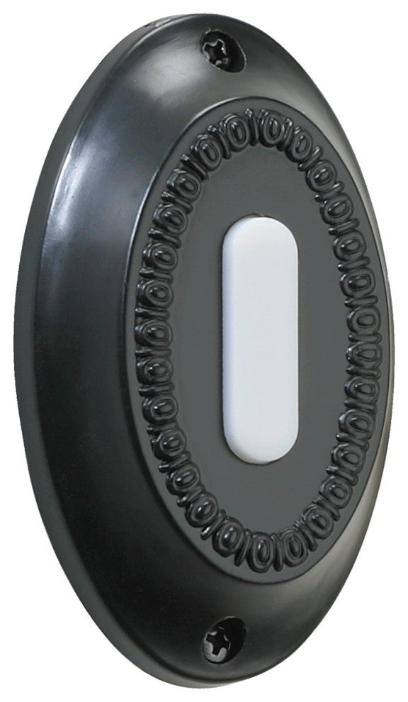 Quorum Door Chime Button, Oval, Old World