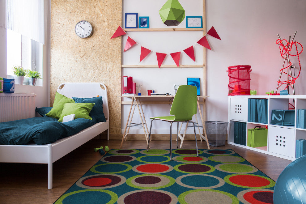 Kid Essentials Rug, Circle Back, Tropics, 7'8"x10'9"