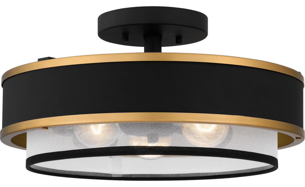 Quoizel-QSF5572EK- 3 Light Semi Flush Mount, Quoizel Semi-Flush Mount