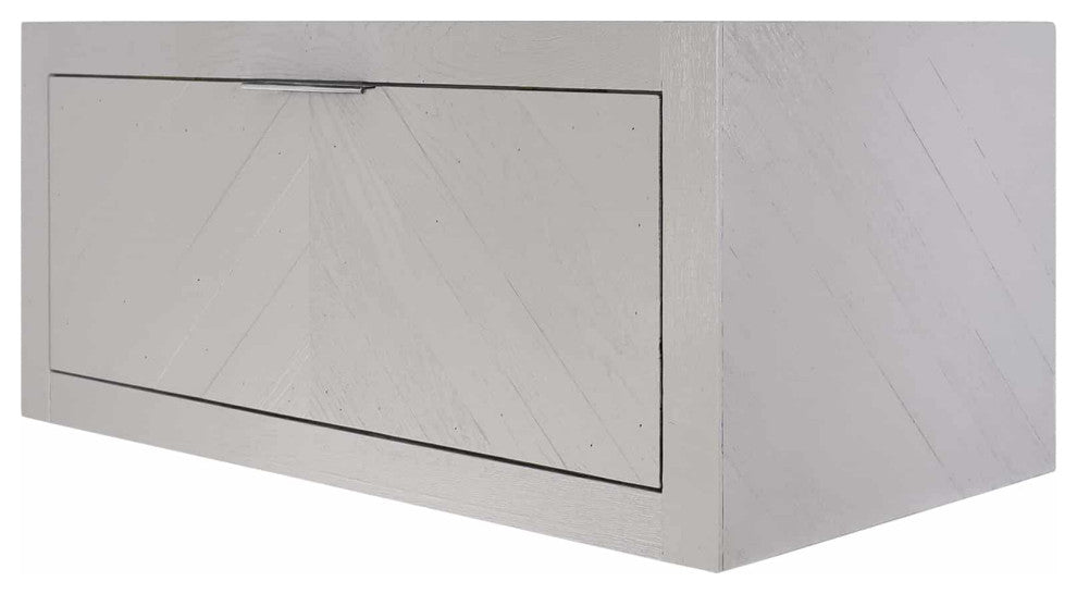 Vintner's Floating Bathroom Vanity with Drawer, Grigio