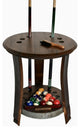 Barrel Head Pool Cue Rack, Caramel