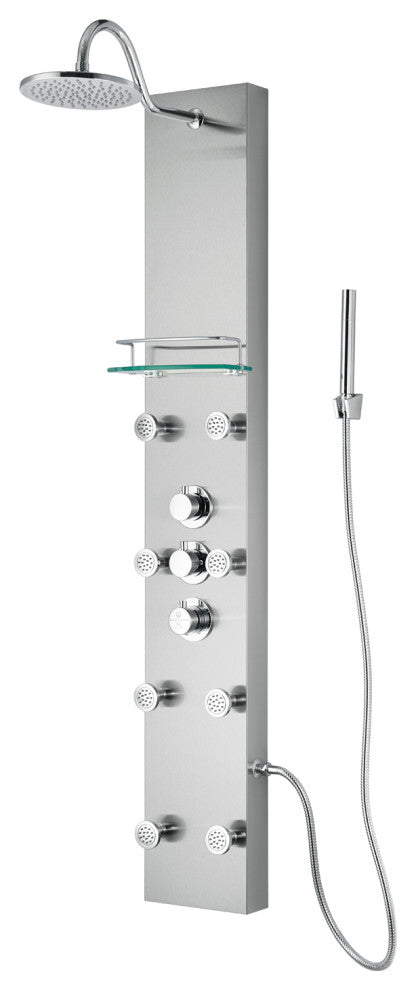 Blue Ocean 57"? Stainless Steel SPS8801 Thermostatic Shower Panel