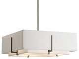 Exos Square Double Shade Pendant, Natural Anna Inner, Natural Anna Outer