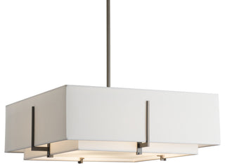 Exos Square Double Shade Pendant, Natural Anna Inner, Natural Anna Outer