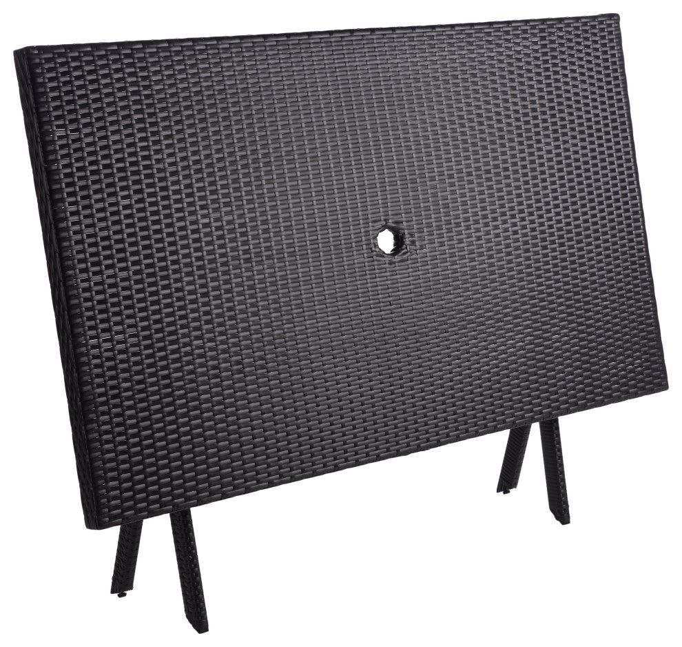 Safavieh Akita Outdoor Folding Table Black