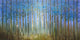 Blue Canopy Forest Hand-Painted Wall Art