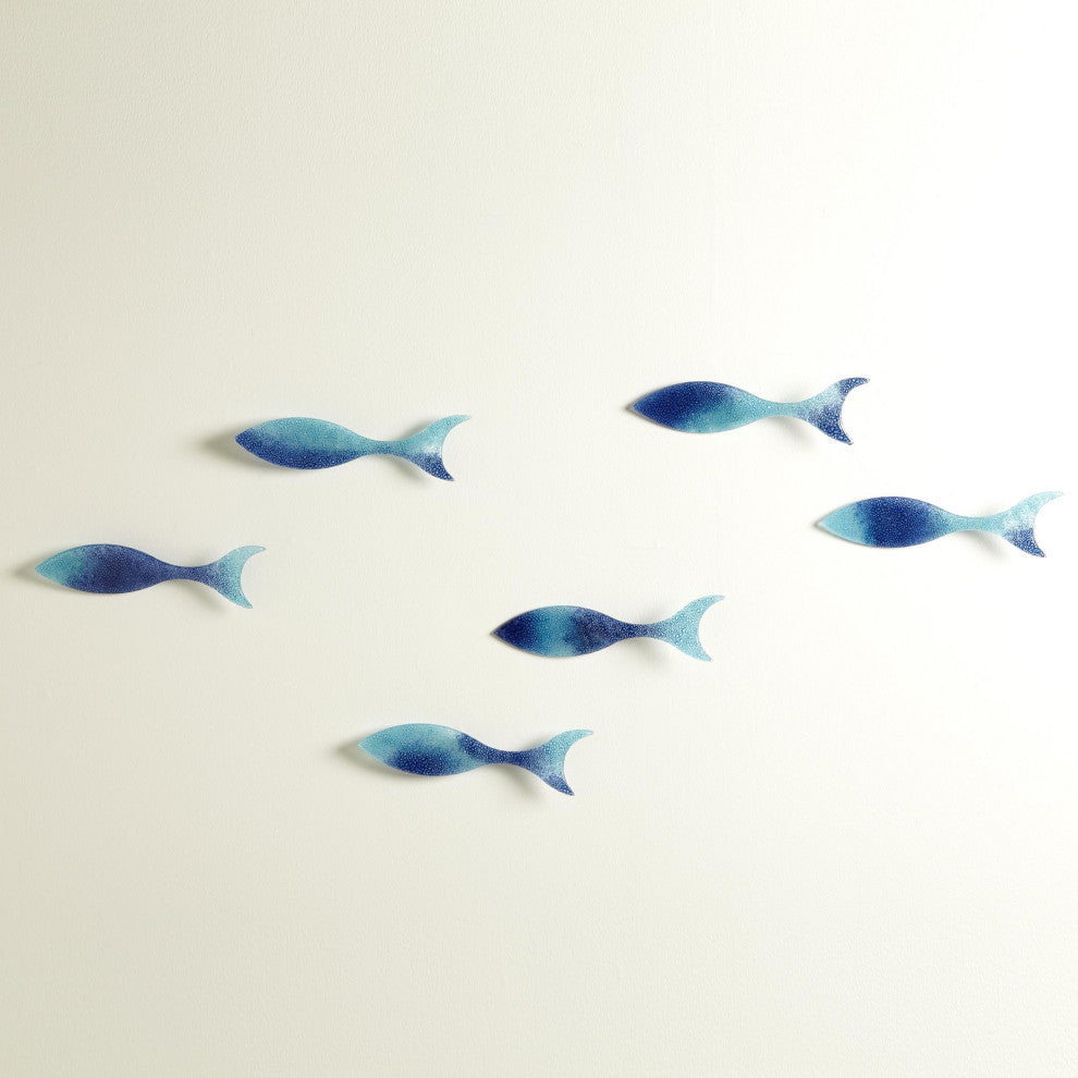 S/6 Wall Fish, Blue, Small