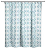 Turquoise Tile Pattern 71x74 Shower Curtain