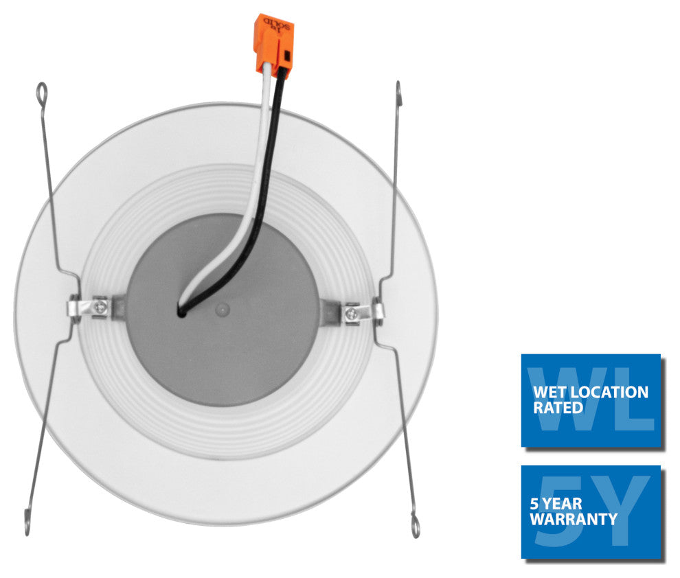 5/6" Recessed LED Downlight, White Baffle, 900 Lumen, 3000k, 1 Pack