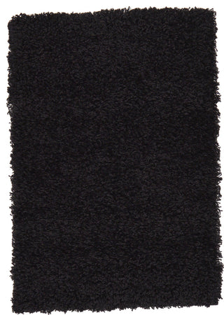 Unique Loom Jet Black Solid Shag 2'x3' Area Rug