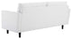 Tufted Sofa, Fabric, White, Modern, Living Lounge Room Hotel Lobby Hospitality