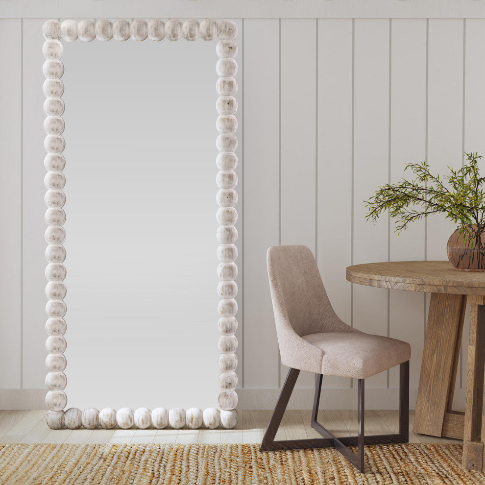 Mandith Floor Mirror - White Wash