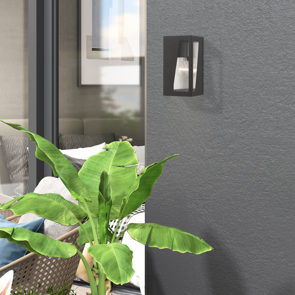 Livex Lighting Forsyth 1-Light Black Outdoor Small Wall Lantern