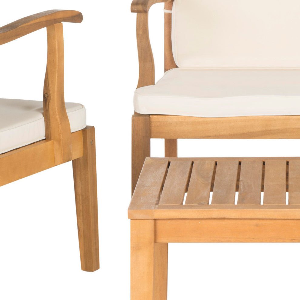 Safavieh Montclair 4-Piece Indoor-Outdoor Living Set, Natural