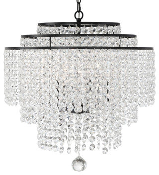 Gabrielle 6-Light Matte Black Chandelier