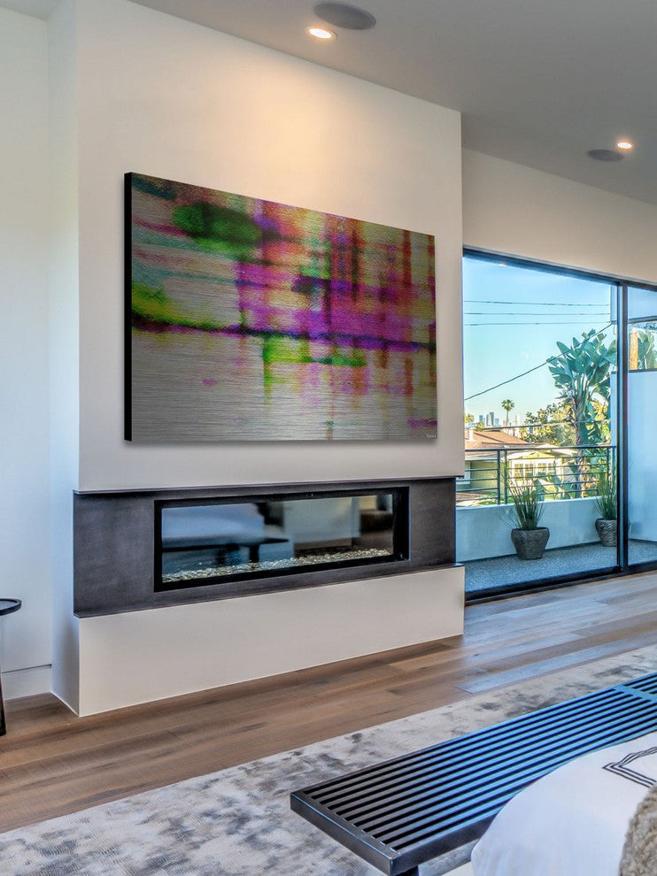 "Reflective Colors" Painting Print on Brushed Aluminum, 60"x40"