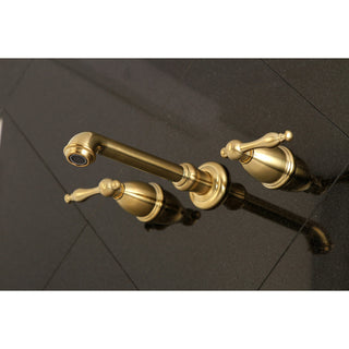 KS7027NL Two-Handle Wall Mount Tub Faucet, Brushed Brass