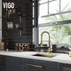 VIGO Brant 19" H Single Handle Pull-Down Sprayer Kitchen Faucet, Matte Brushed Gold, Without Extras