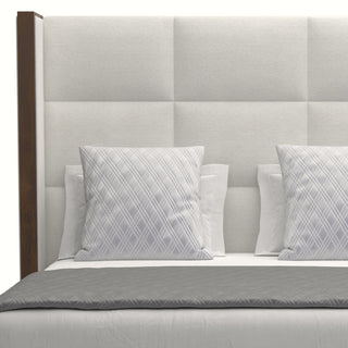Nativa Interiors Irenne Square Tufted Bed, Off White, Ca King, Medium 67"