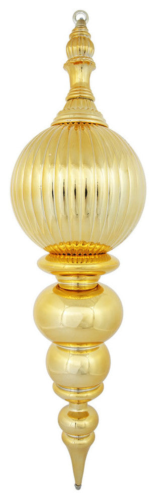 Vickerman Shiny Finial Ornament, 28", Gold