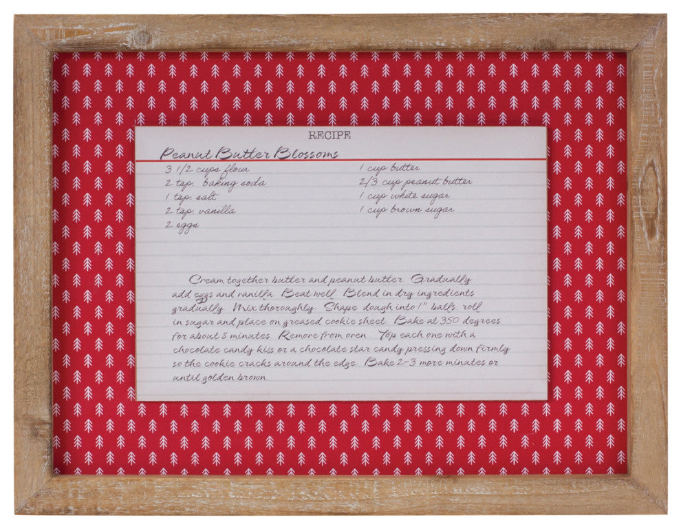 Christmas Cookie Recipe Card Wall Decor, Set of 4
