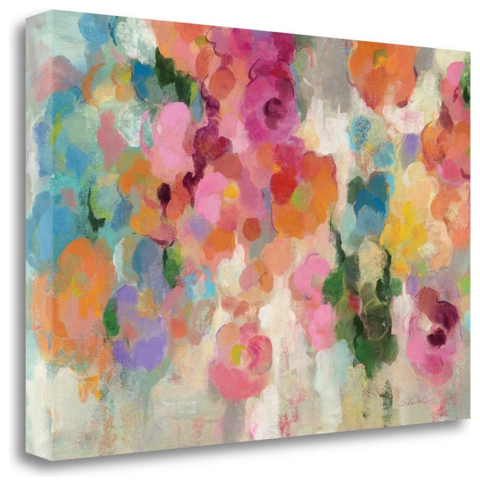 "Colorful Garden I Crop" By Silvia Vassileva, Giclee on Gallery Wrap Canvas