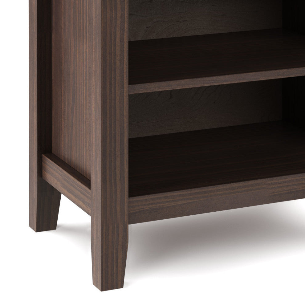 Artisan SOLID WOOD Bedside Table in Warm Walnut Brown