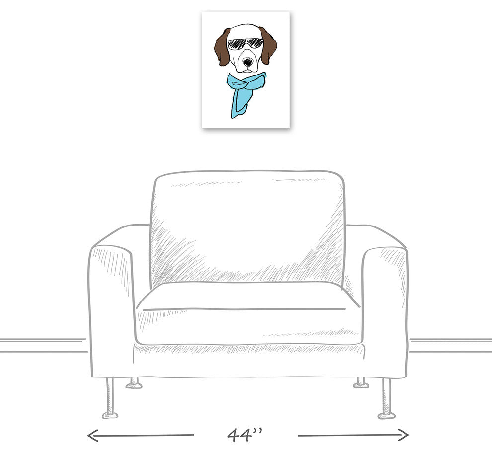 Dog with Sunglasses Wall Art