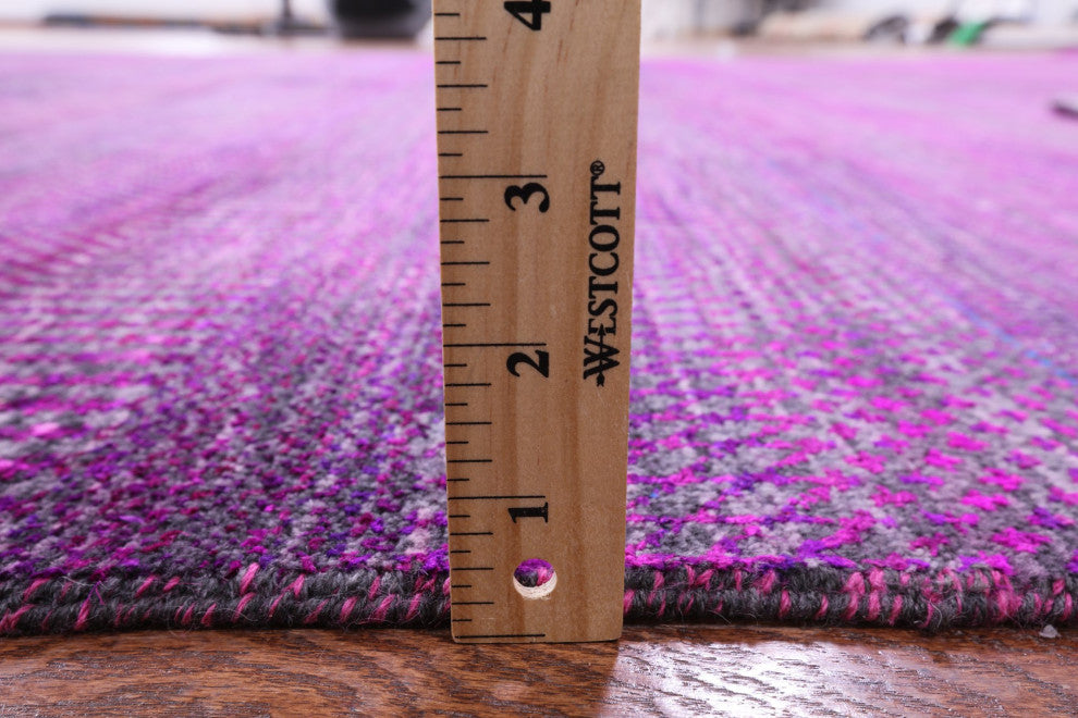 8' 11" X 18' 3" Super Savannah Gabbeh Handmade Wool and Silk Rug Q6868