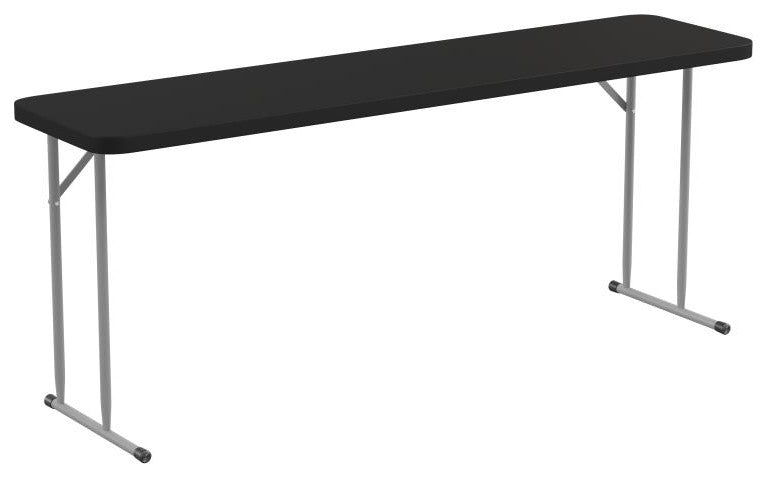 Kathryn 6-Foot Plastic Folding Training Table, Black
