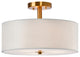 Lazzur Herault 3 Light 16" Brushed Gold Semi-Flush Mount Ceiling Light