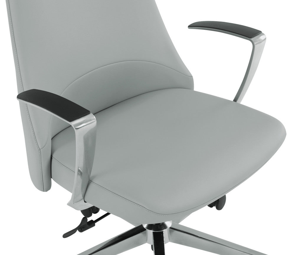High Back Fabric Office Chair With Chrome Base, Dillon Steel