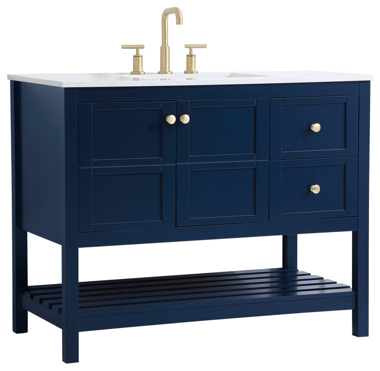 Tucker Blue 42" Single Sink Bathroom Vanity