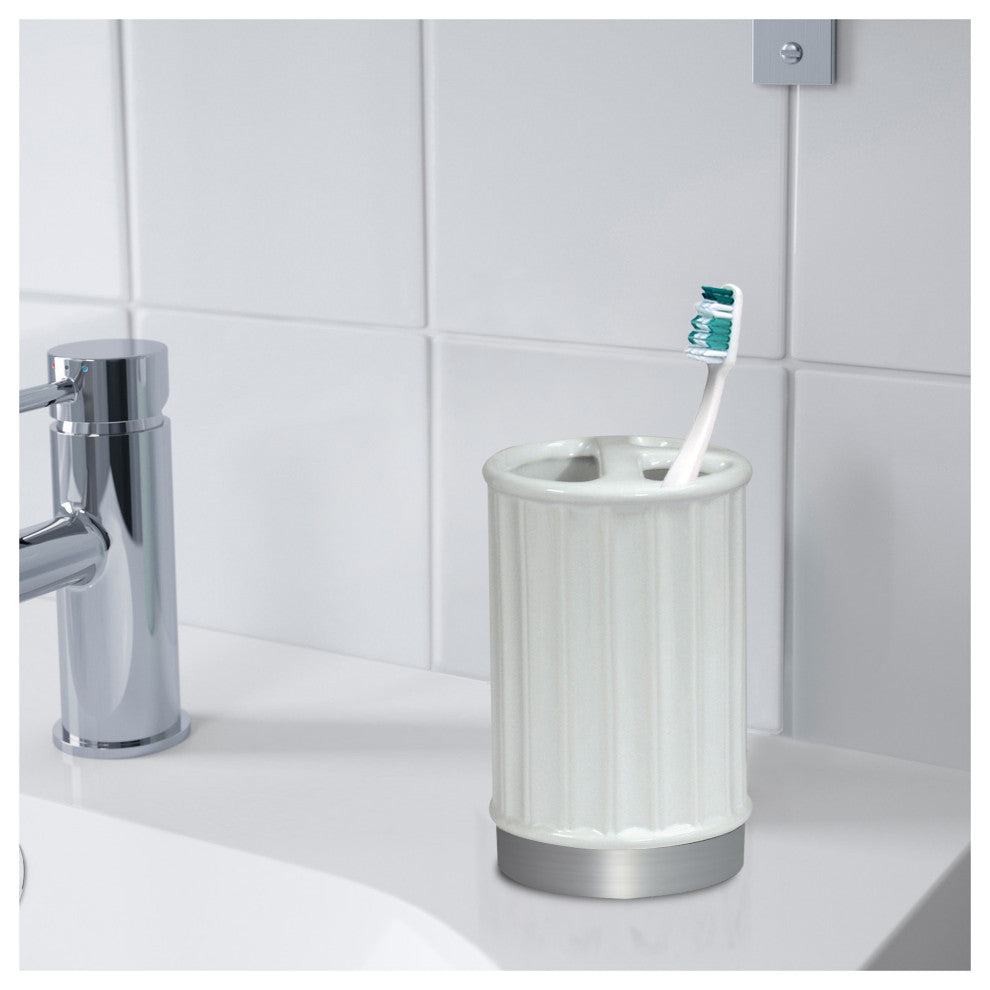 Panache Silver Bath Accessory Set for Vanity Countertops 4 Piece Luxury Ensemble