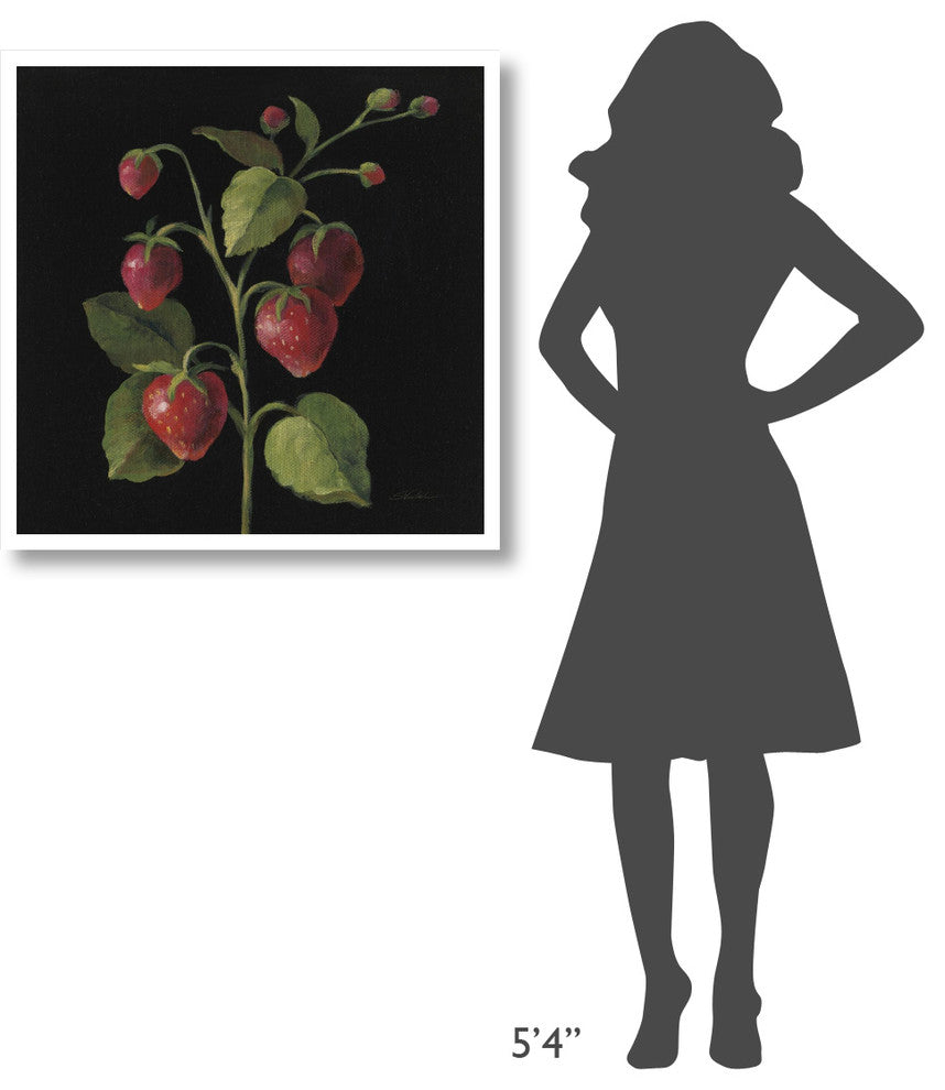 "Fraise no Words" Digital Paper Print by Silvia Vassileva, 32"x32"