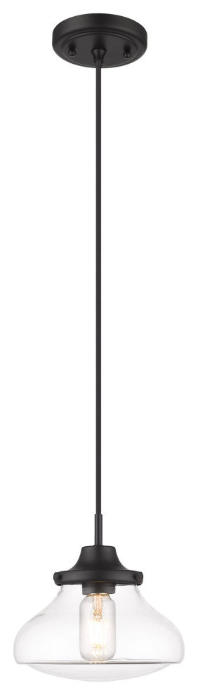 Golden Lighting 3419-S Nash 8"W Mini Pendant - Matte Black