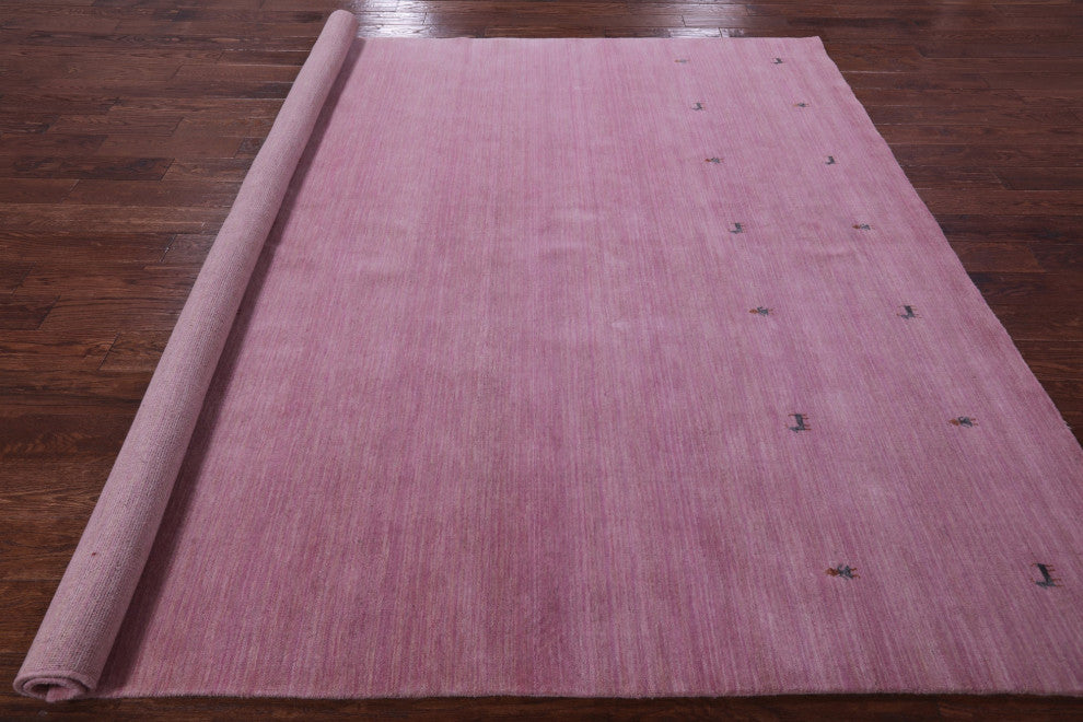 8' Square Persian Gabbeh Hand Knotted Wool Rug - Q15311
