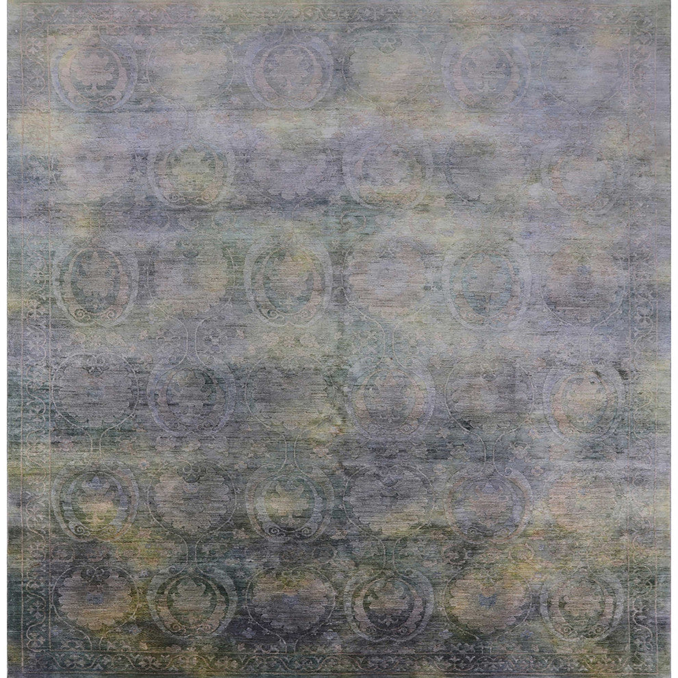 Ahgly Company Indoor Square Mid-Century Modern Area Rugs, 8' Square