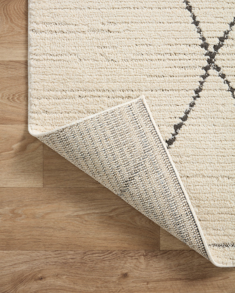 Loloi II Fabian Ivory/Charcoal 18"x18" Sample Rug