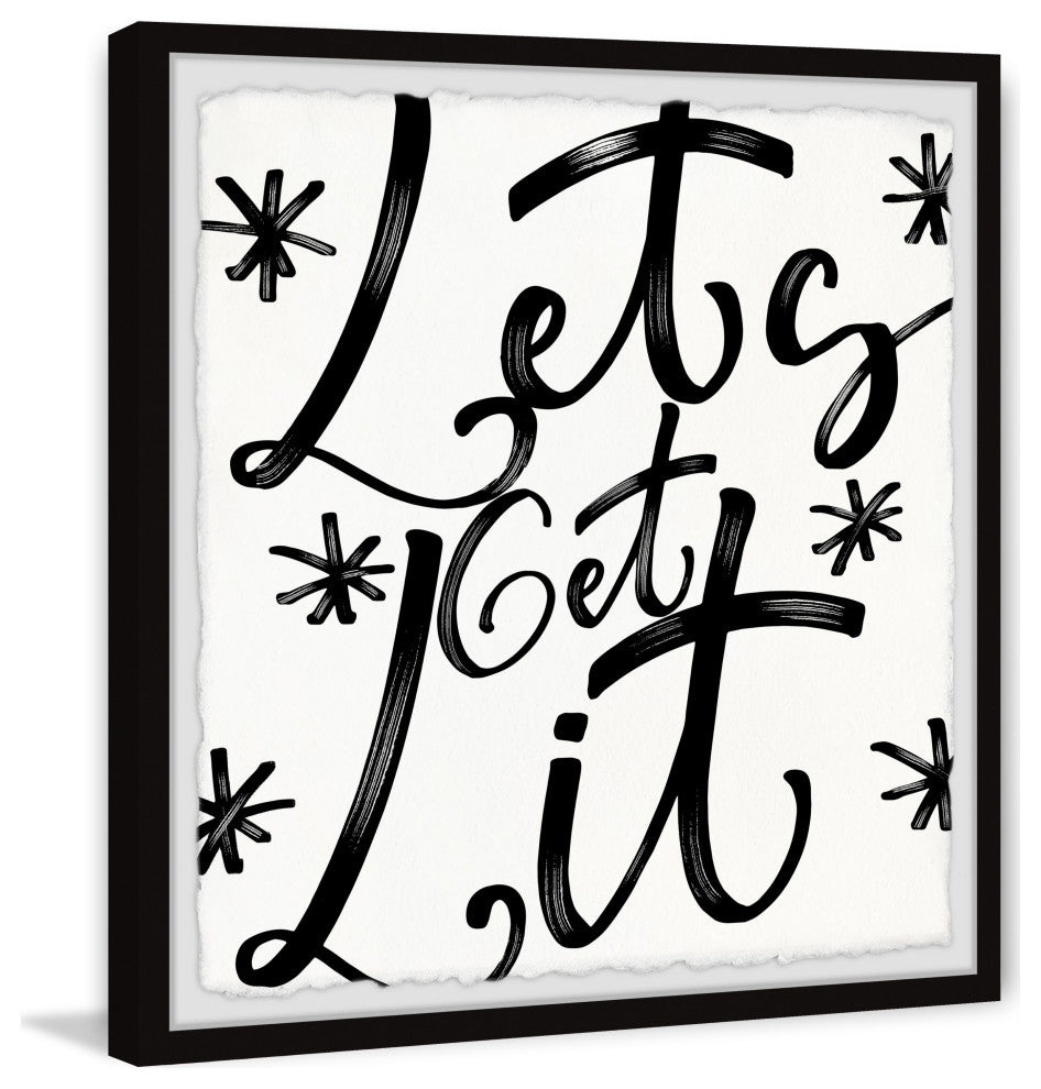 "Let's Get Lit" Framed Painting Print, 12x12