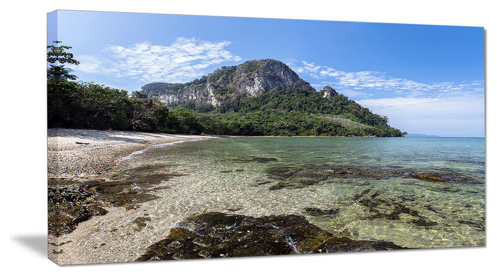 Koh Mook Coast Line, Oversized Seashore Canvas Art Print, 60"x28"