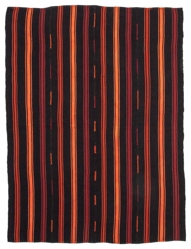 Rug N Carpet - Handmade Anatolian 6' 4'' x 8' 6'' Vintage Goat Hair Kilim Rug