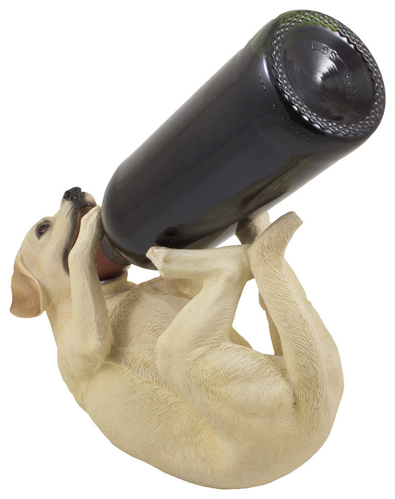 Drinking Labrador Retriever Puppy Dog Decorative Wine Bottle Holder