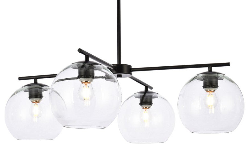 Orlando 4-Light Black Pendant