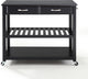 Solid Black Granite Top Kitchen Cart, Island