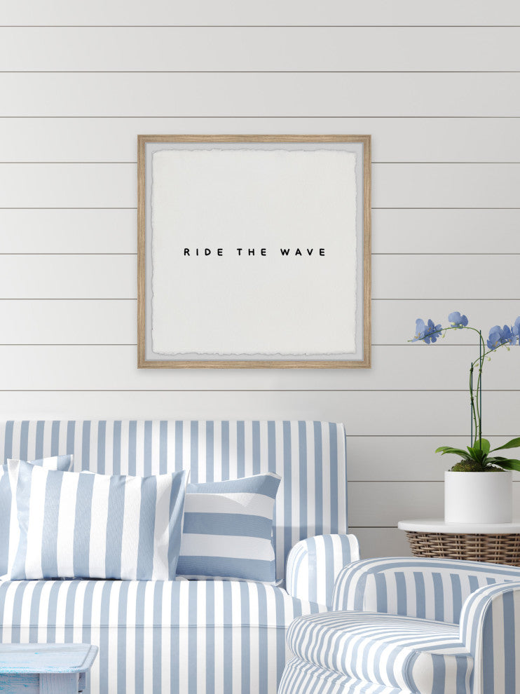"Ride the Wave II" Framed Painting Print, 32x32