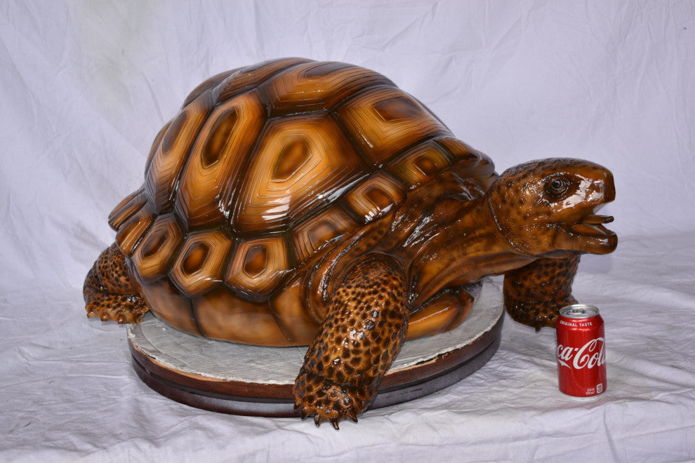 Giant Tortoise Turtle Fountain Brown Finish Bronze Statue 24" x 38" x 16"H