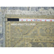 Stone Gray Extra Soft Wool Hand Knotted, Fine Peshawar Runner Rug, 2'9"x11'5"