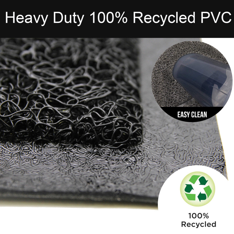 Outdoor Door Mat Home PVC 24"�x16"� Black