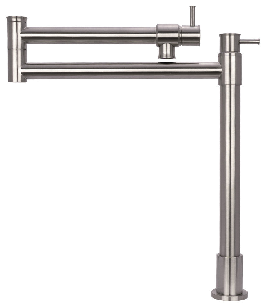 Copper Pot Filler Kitchen Faucet Deck-Mounted, Brushed Nickel